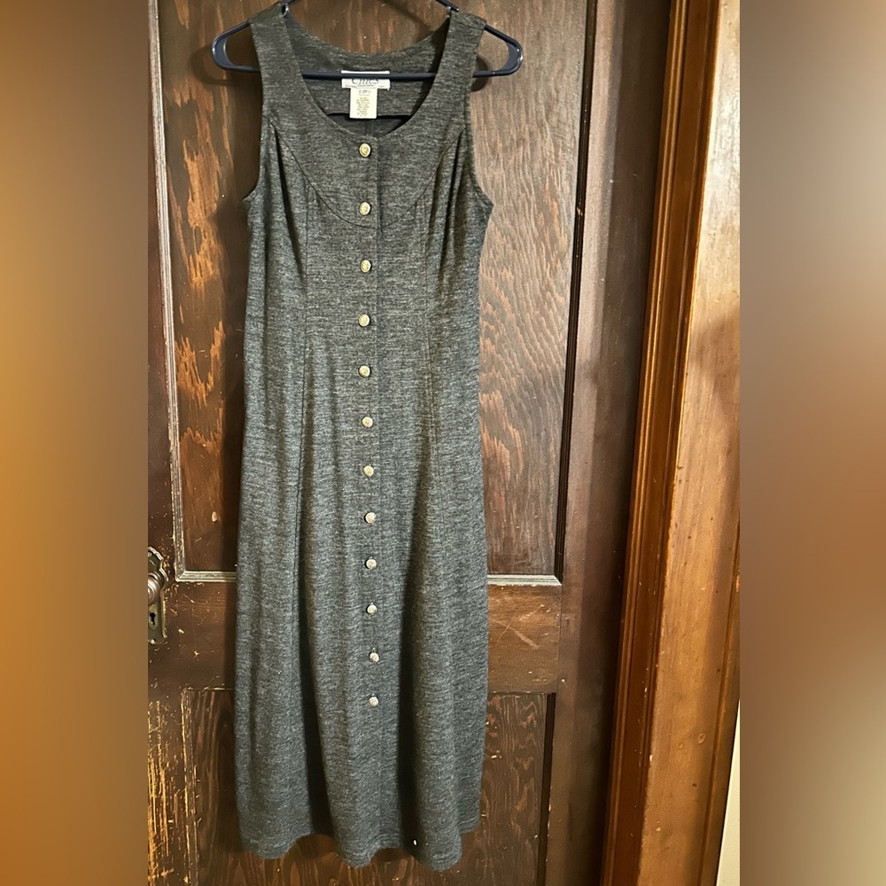 NWOT Clues Collections Gray Sleeveless Button-up Maxi Dress, Size 2